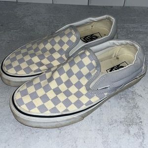 Vans checkered slip ons